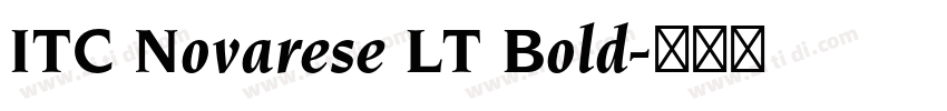 ITC Novarese LT Bold字体转换